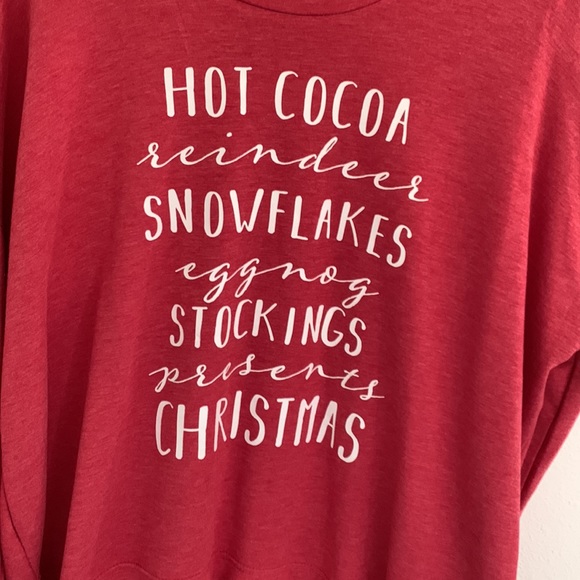 State of Mine Holiday Christmas Sweatshirt White & Heather Red Size XXL - Picture 2 of 6